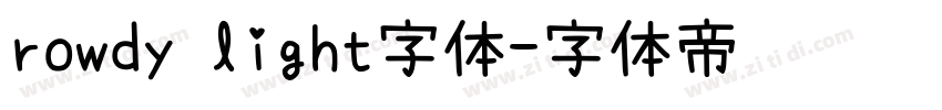 rowdy light字体字体转换